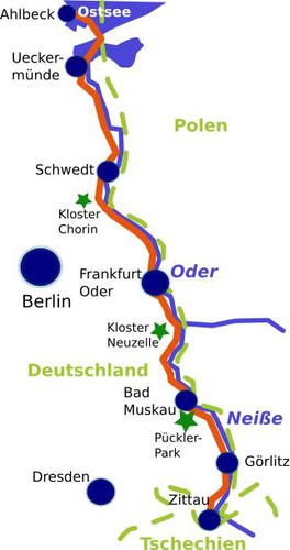 Oder-Neisse-Radweg Karte